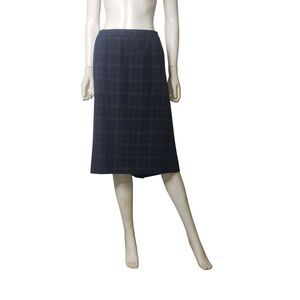 Pendleton Skirt Womens 18W Blue Green Argyle Tartan Plaid Wool Lined Made USA